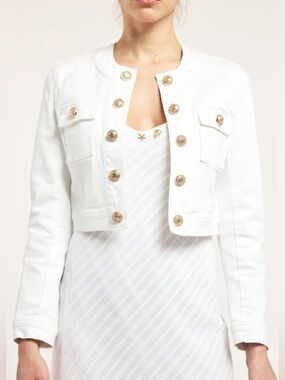 NWT Generation Love Valentina White Denim Jacket